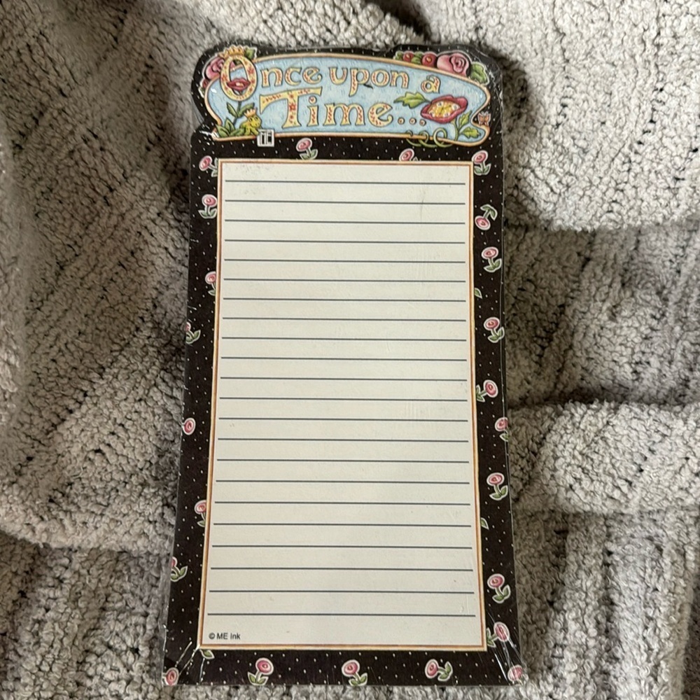 Mary Engelbreit Vintage “Once Upon A Time” magnetic notepad NIP